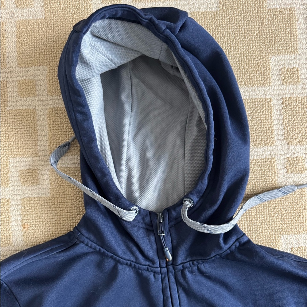 The North Face Logo Full Zip Hoodie Athletic Tech Fleece Outdoor Casual Navy S - Picture 8 of 8